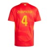 Camisola Espanha Martin Zubimendi 4 Homen Equipamento 1ª Euro 2024